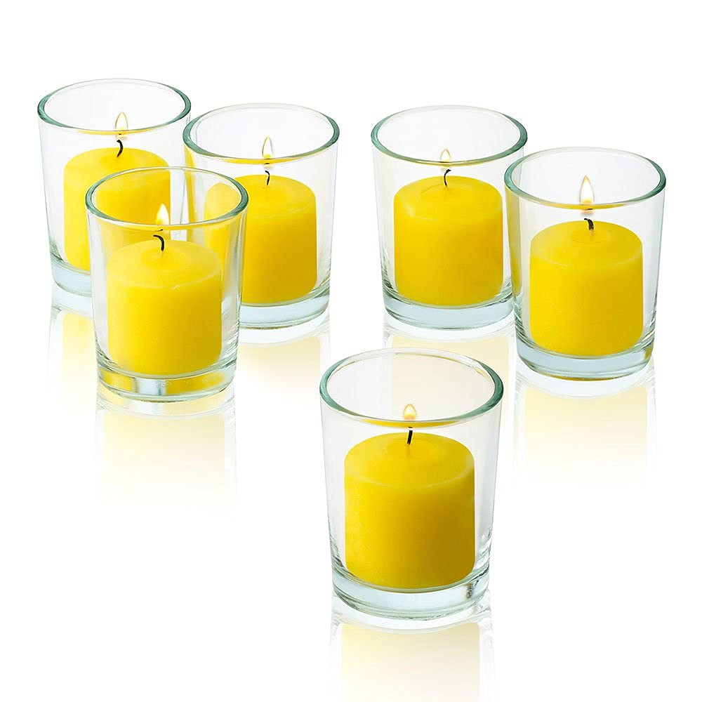 Set of 72 Votive Citronella Candles - Summer Scented Candles - for Indoor/Outdoor Use - 10 Hour Burn Time - Made in USA