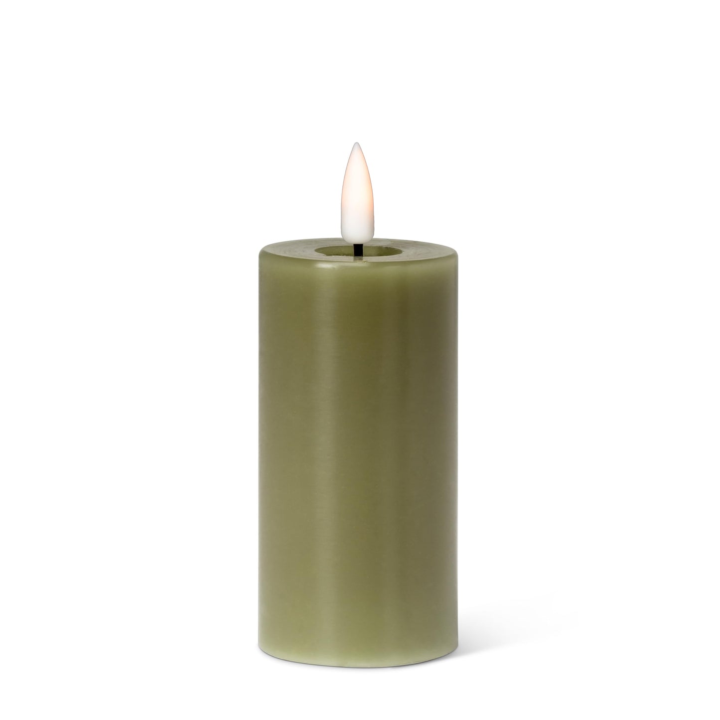 Abbott Collection Wax LED Flameless Pillar Candle - Green (2x4 H)