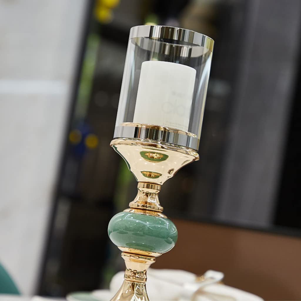 Candlestick Holders Pillar Candle Holder with Glass, Hurricane Candle Holder for Wedding Anniversary Housewarming Party Table Centerpieces Candle Holders (Size : B)