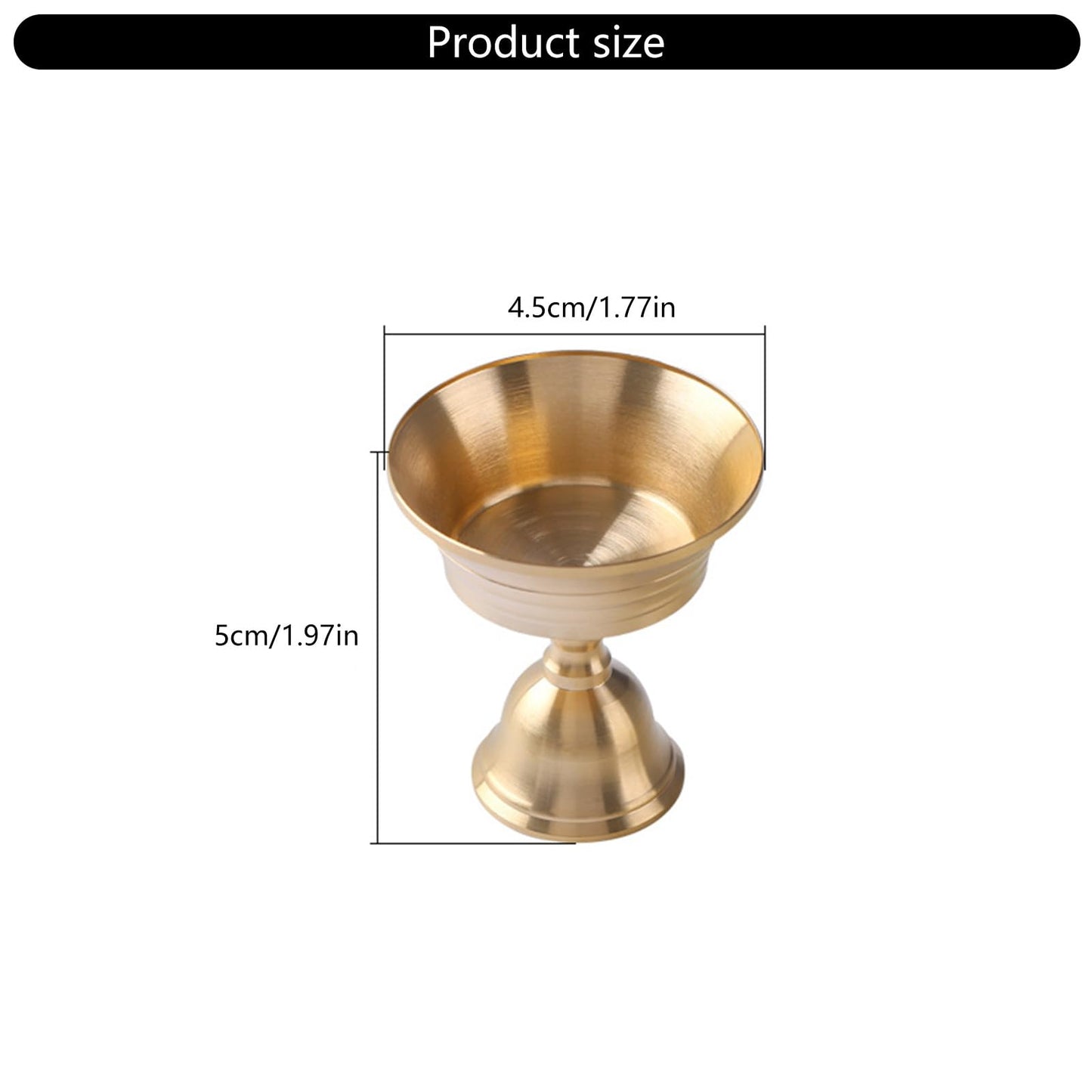 Brass Candlestick for Buddhist Temples Butter Lamp Holder Golden Tealight Candle Stand for Altars Decors Candleholder Brass Candle Base