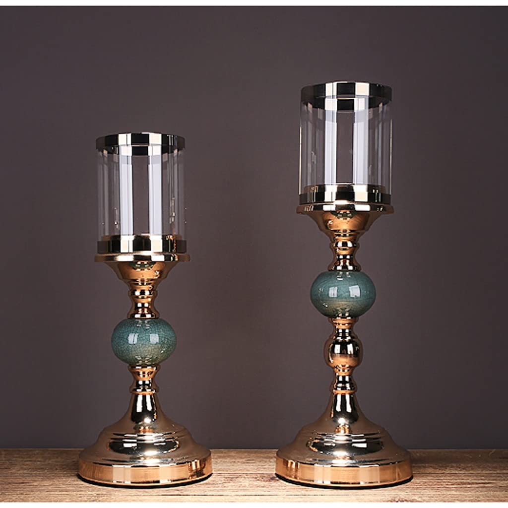 Candle Holder New Chinese Style Ceramic Candle Holder Home Table Decoration Romantic Candle Candles Dinner Props Decoration Candle Holder Wine Cabinet Candlestick (Size : B)