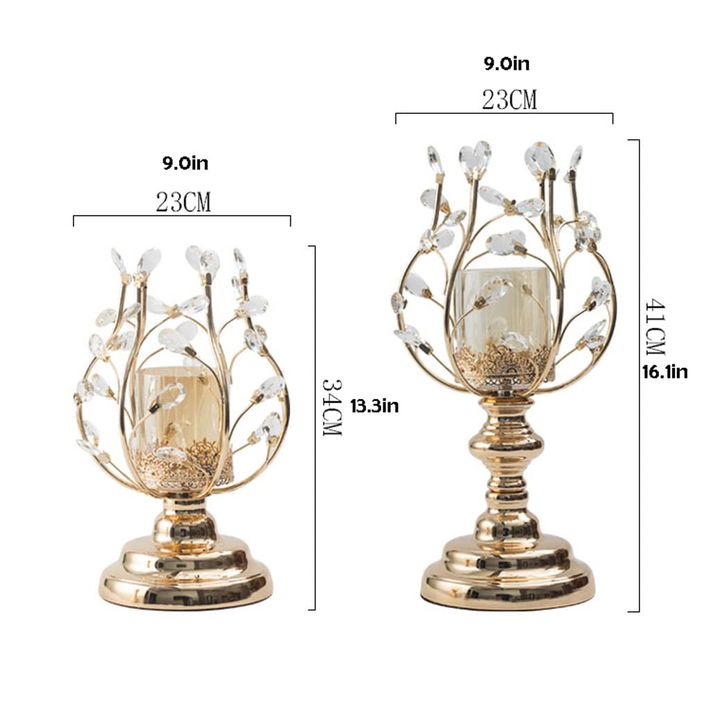 WAOCEO Candlestick Holders Aromatherapy Candle Holder Crystal Candle Holder Ornaments Light Luxury Home Table Candle Light Dinner Props Romantic Candle Holders (Size : B)