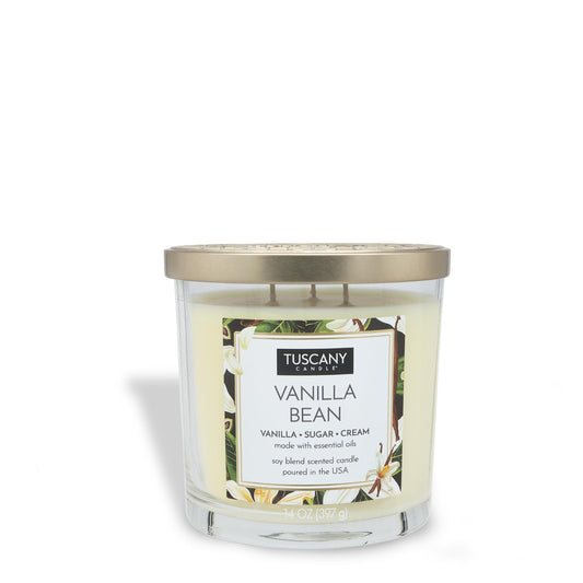 Tuscany Candle Vanilla Bean Long-Lasting Scented Jar Candle, 14 oz
