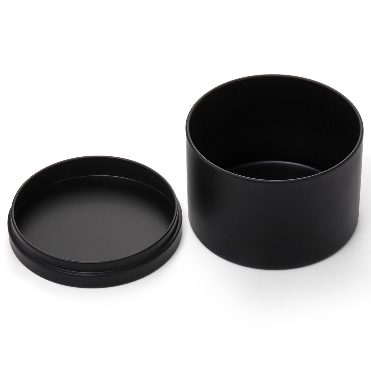 Coloch 24 Pack 8 Oz Candle Tins with Lid, Black Matte Candle Jars for Candle Making Bulk Candle Container Metal Candle Making Supplies for DIY Candles, Crafts, Holiday Gifts, 3x2.3 Inches