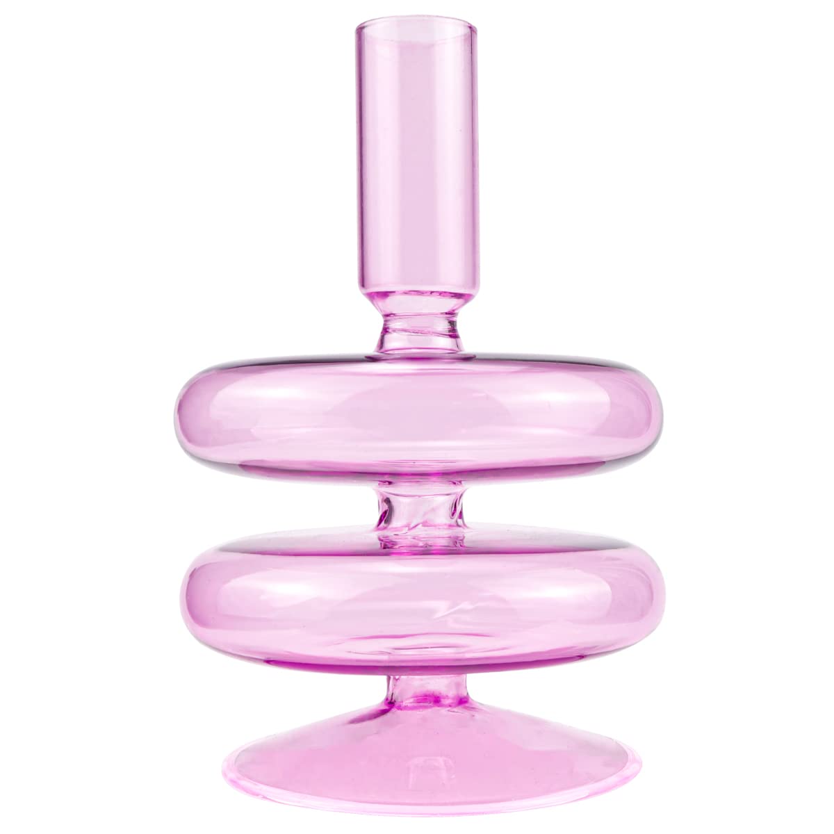 LNQ LUNIQI Clear Glass Candle Holders Glass Taper Candle Holder Decorative Glass Candlestick Holders for Dining Table Centerpieces Wedding Church （）