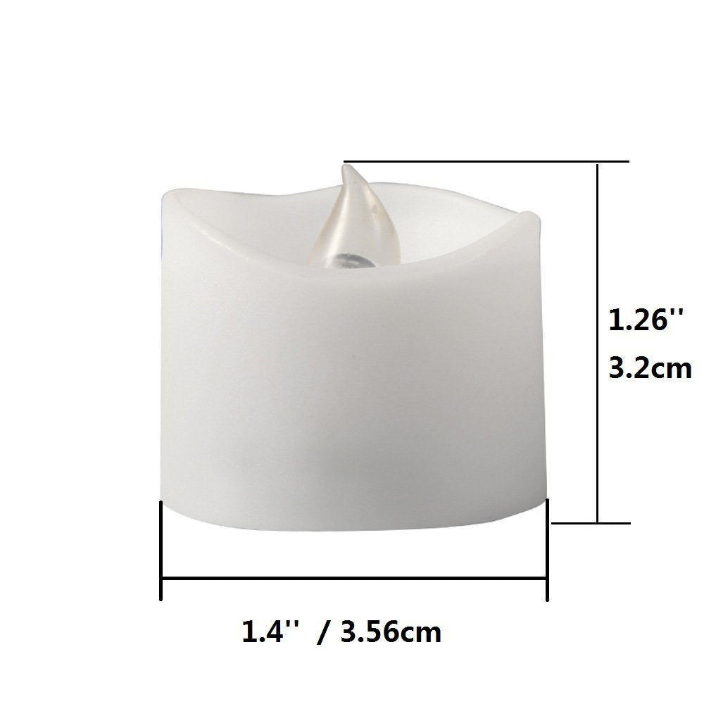 eLander LED Tea Lights Flameless Candle with Timer, 6 Hours on and 18 Hours Off, 1.4 x 1.3 Inch, Cool White, [12 Pack]