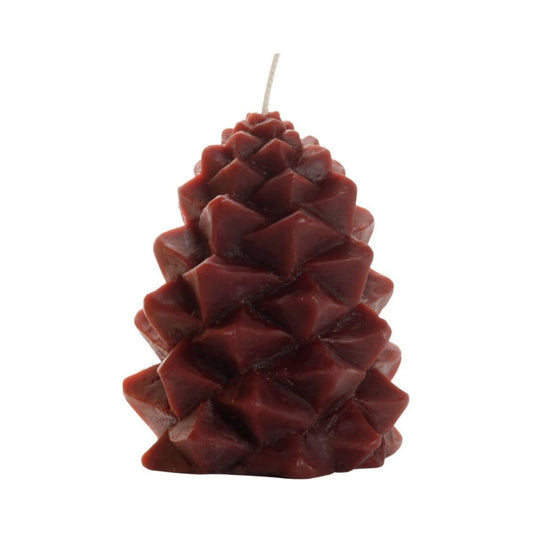 Big Dipper Wax Works Medium Pinecone Candle – Chestnut, Handcrafted 100% Pure Beeswax, 20-Hour Clean Burn, Unscented Eco-Friendly Winter & Holiday Décor, 4” x 3” Sculpted Candle