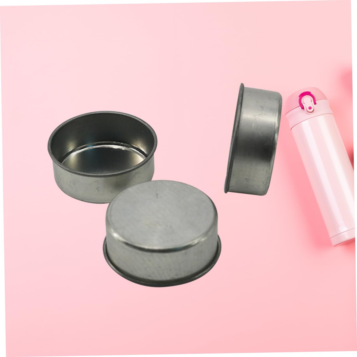TEHAUX 10pcs DIY Iron Candlestick Tealight Tins Candle Making Jars Storage Tins for Cosmetics Elegant Practical