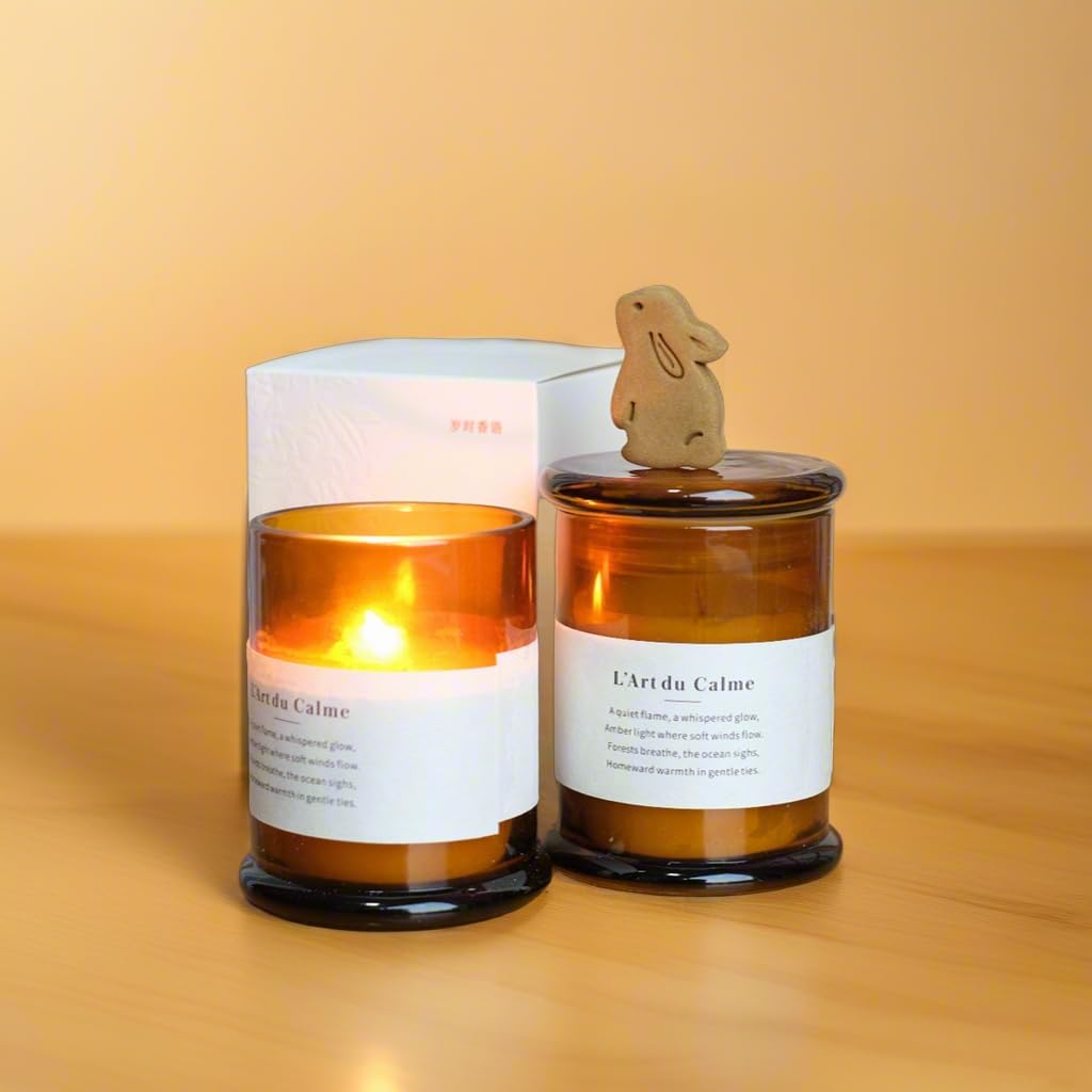 Royal Home Luxury Scented Candle with Wooden Wick in Artistic Glass Jar, Valued Botanic Scented Ornament, Natural Botanical Fragrance, Ocean Retreat Scent with Sea Salt, Coconut, and White Jasmine