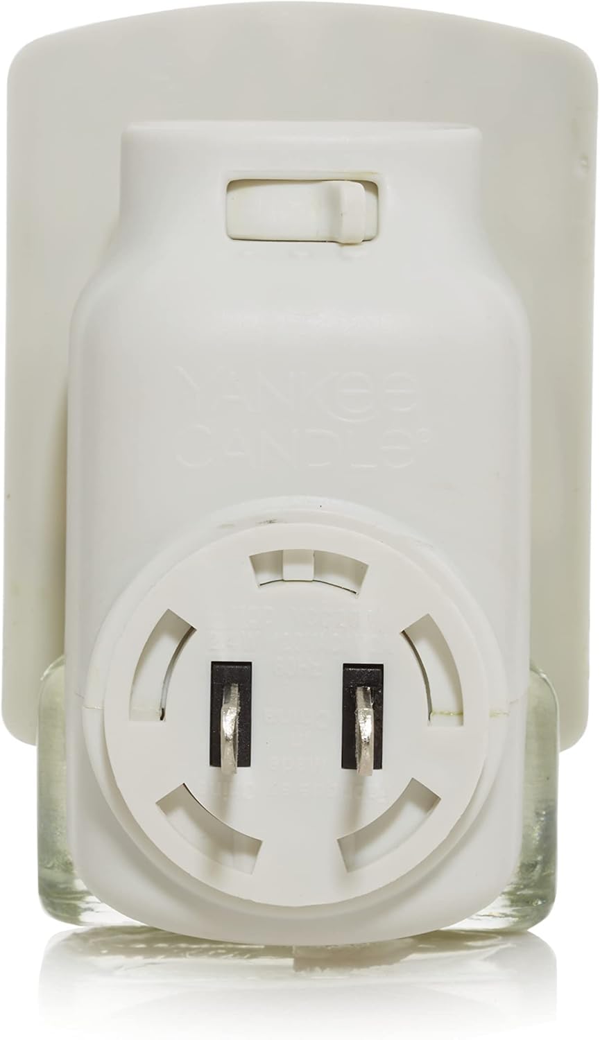 Yankee Candle ScentPlug Diffuser Warmer for Plug in Air Fresheners, Fragrance Warmer, Decorative Organic Pattern White Design (Pack of 1)