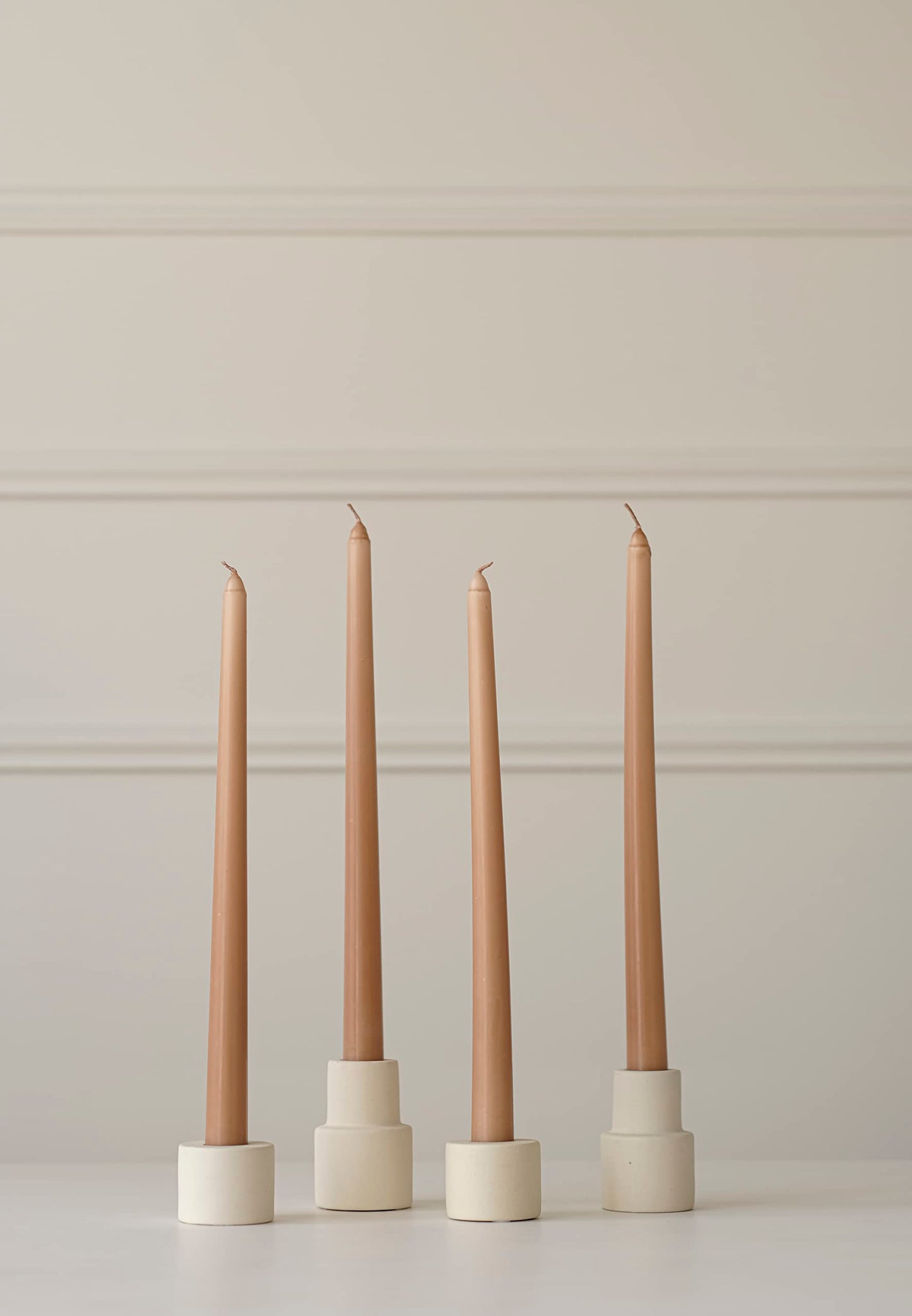 10 Pieces Luna By Camilia 12 Inch Taper Candles, Wedding & Events Taper Candles… (Coral Peach)
