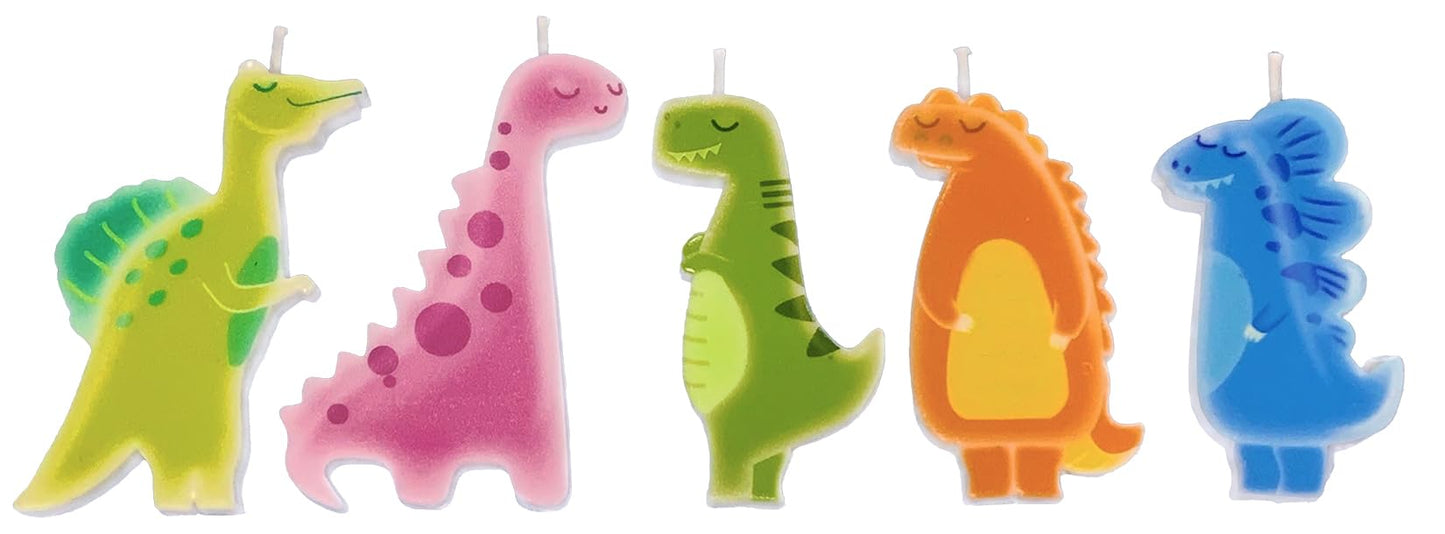 Streamline Imagined Decorative Birthday Candles - Dinosaur (5 Candle Pack)