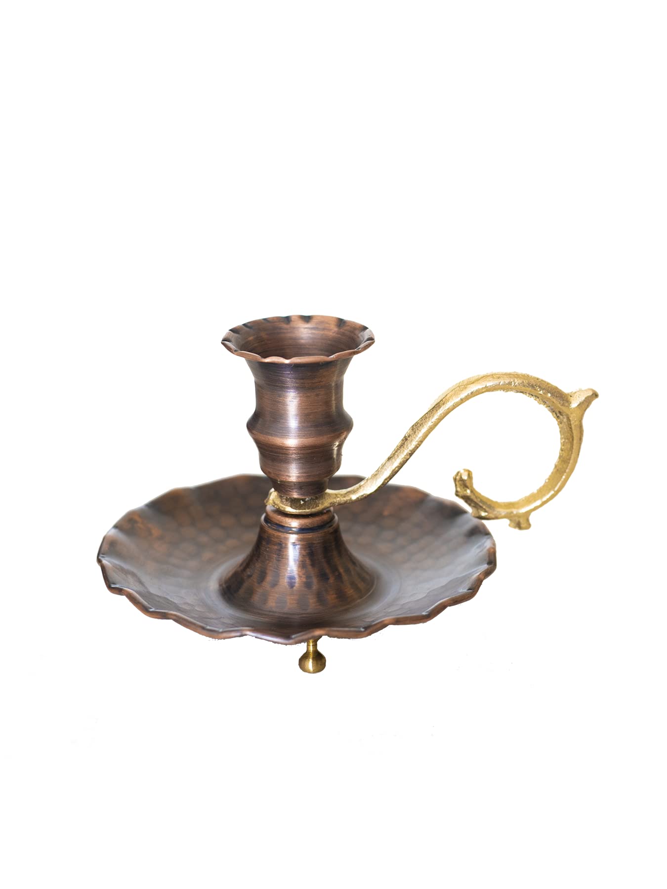 Copper Candle Holder, Candlestick Holder (Oxidised Copper)
