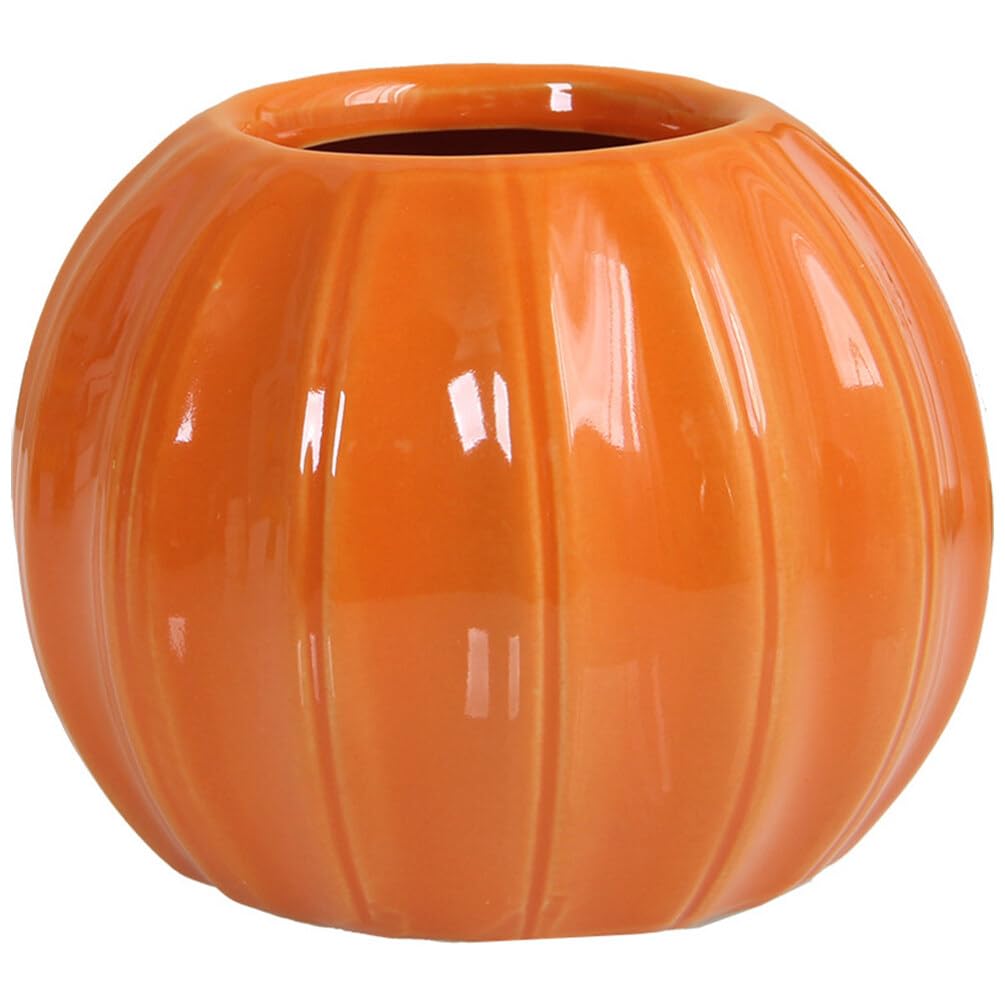 Ceramic Pumpkin Pumpkin Ceramic Candle Holder Halloween Candy Bucket Hydroponic Vase Votive Tealight Candlestick Cup for Weddings Fireplace Coffee Table Mantle Decor