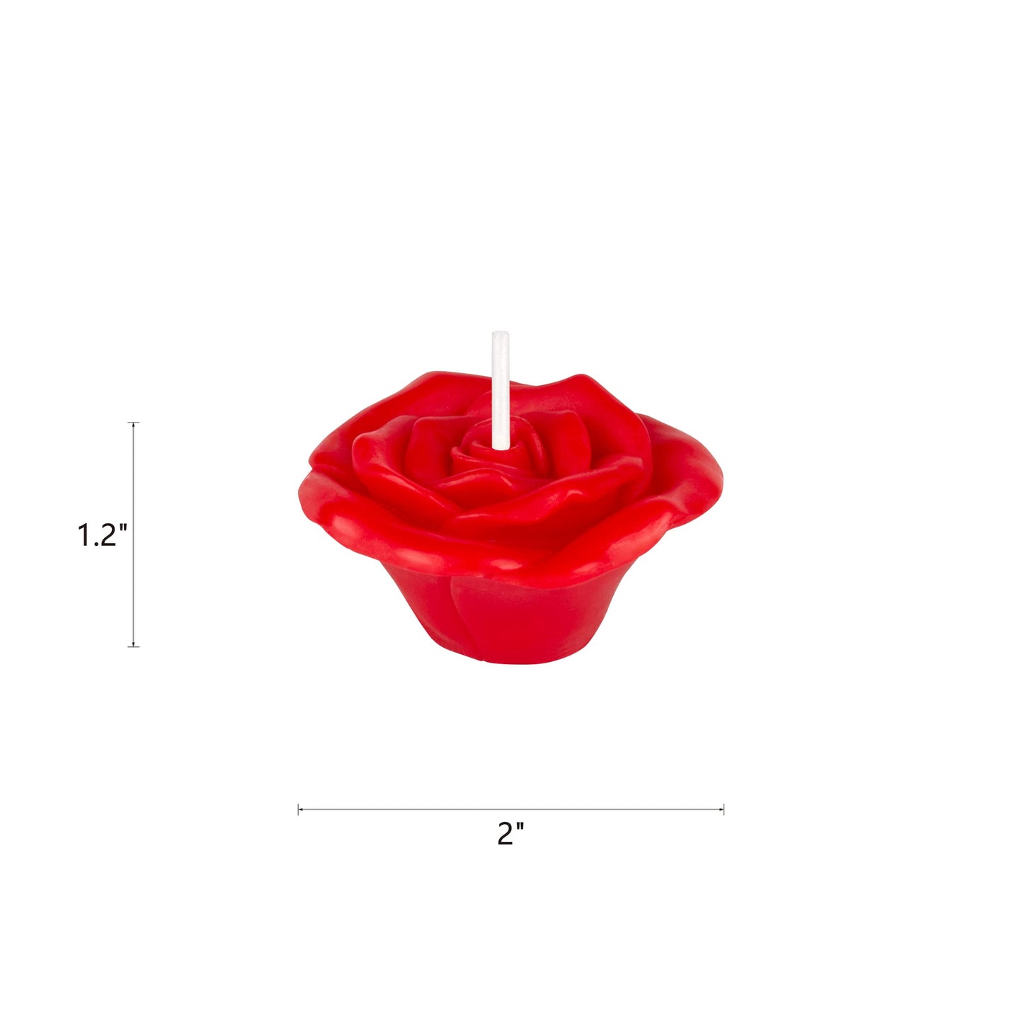 Mega Candles 12 pcs Unscented Rose Petals Flower Red Floating Candles, Hand Poured Wax Candle 2 Inch Diameter, Home Décor, Wedding Centerpieces, Holidays, Occasions, Events, Festivities
