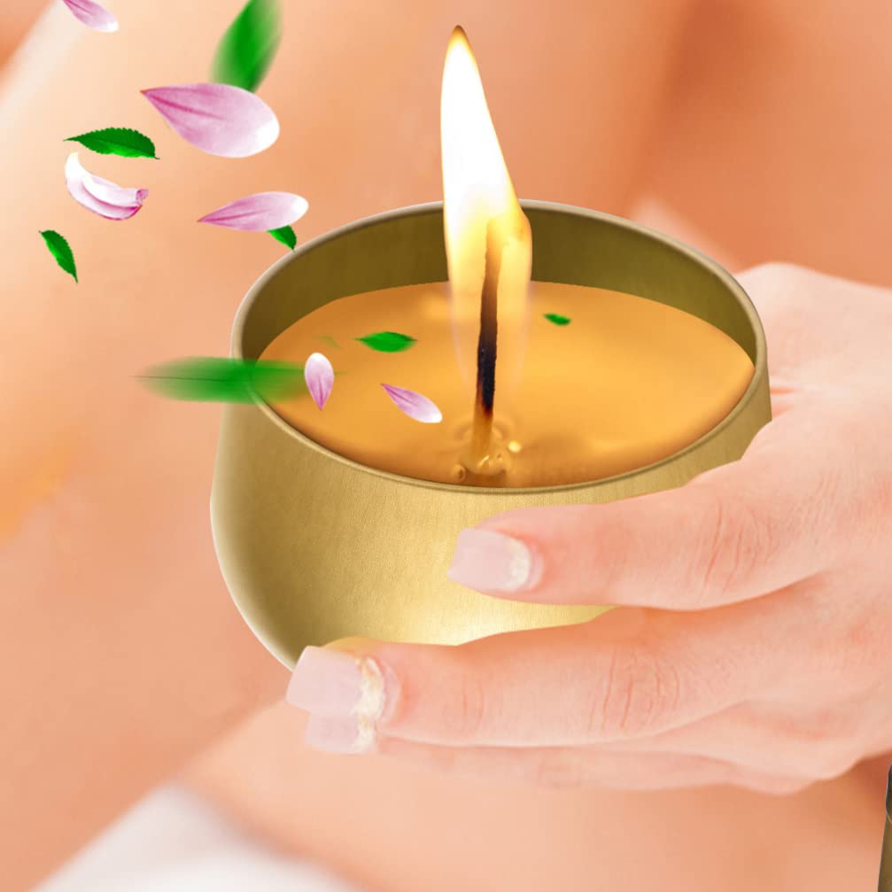 Beavorty 6pcs Decorative Tinplate Candle Cups Sealed Aromatherapy Holders for Home Decor and Crafting