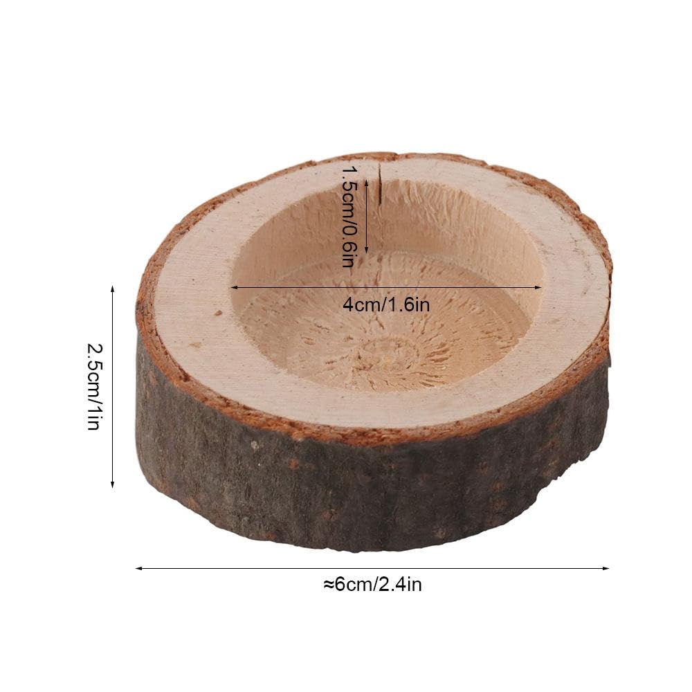 10 Pcs Wooden Tealight Candle Holder Wood Branch Holder Tealight for Party Wedding Xmas Holiday Decoration