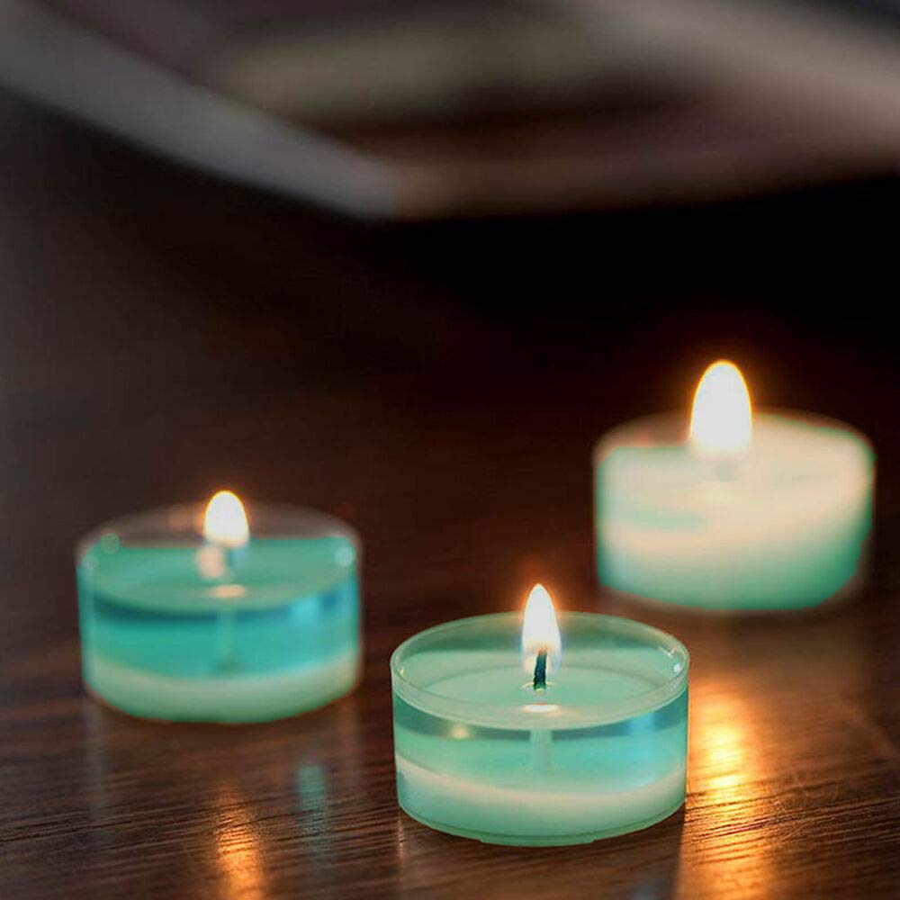 Spaas 30 Scented Clearlights, Tealights in Transparent Clear Cup, ± 4.5 Hours, Minty Hamman