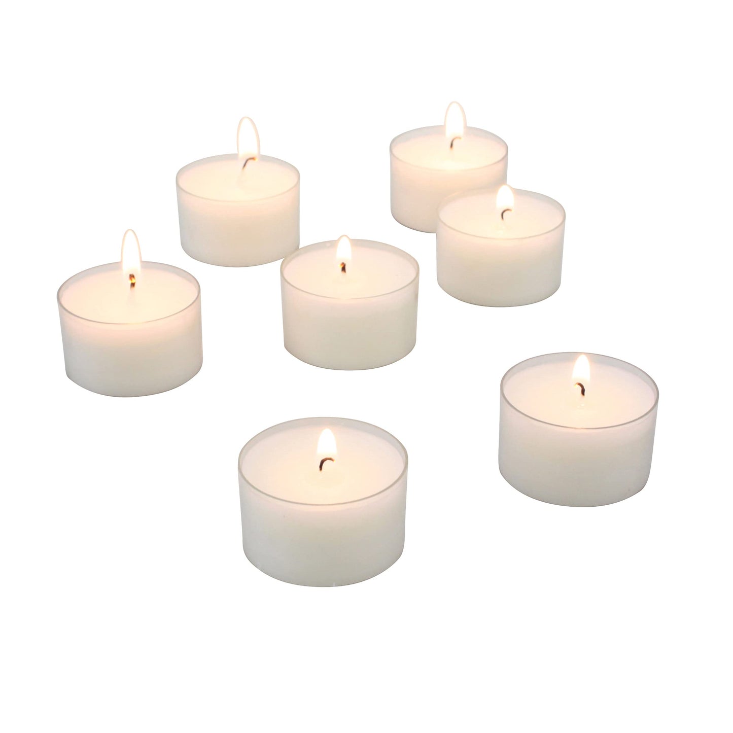 Stonebriar Bulk 96 Unscented Smokeless Long Burning Clear Cup Tea Light Candles with 8 Hour Extended Burn Time (Pack of 6, 576 Count Total)