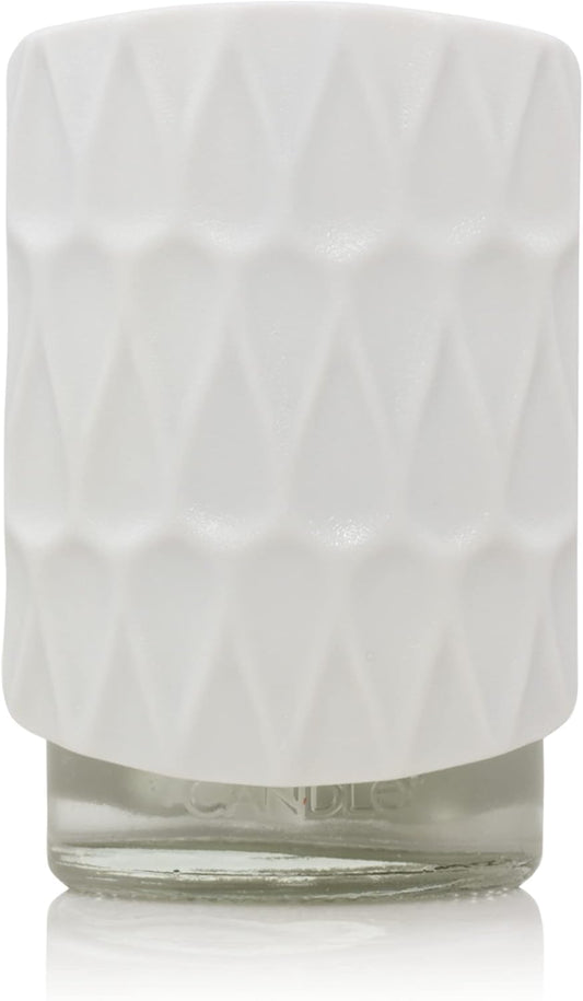 Yankee Candle ScentPlug Diffuser Warmer for Plug in Air Fresheners, Fragrance Warmer, Decorative Organic Pattern White Design (Pack of 1)