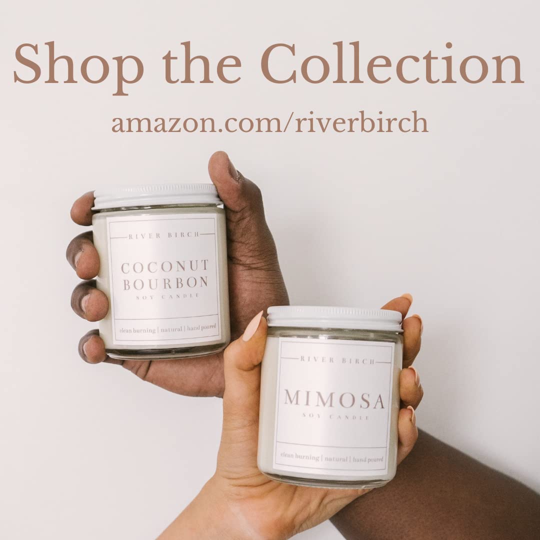River Birch Candles Mimosa Scented Candle | Premium, All-Natural, Non-Toxic, Soy Candles | 8.5oz 40 Hr Burn Time | Cozy Relaxing Gifts for Home