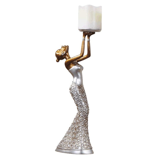 XILIN-1987 Candle Holderss European-Style Candlestick Retro Romantic Candlelight Dinner Props Candlestick Decorative Candlestick