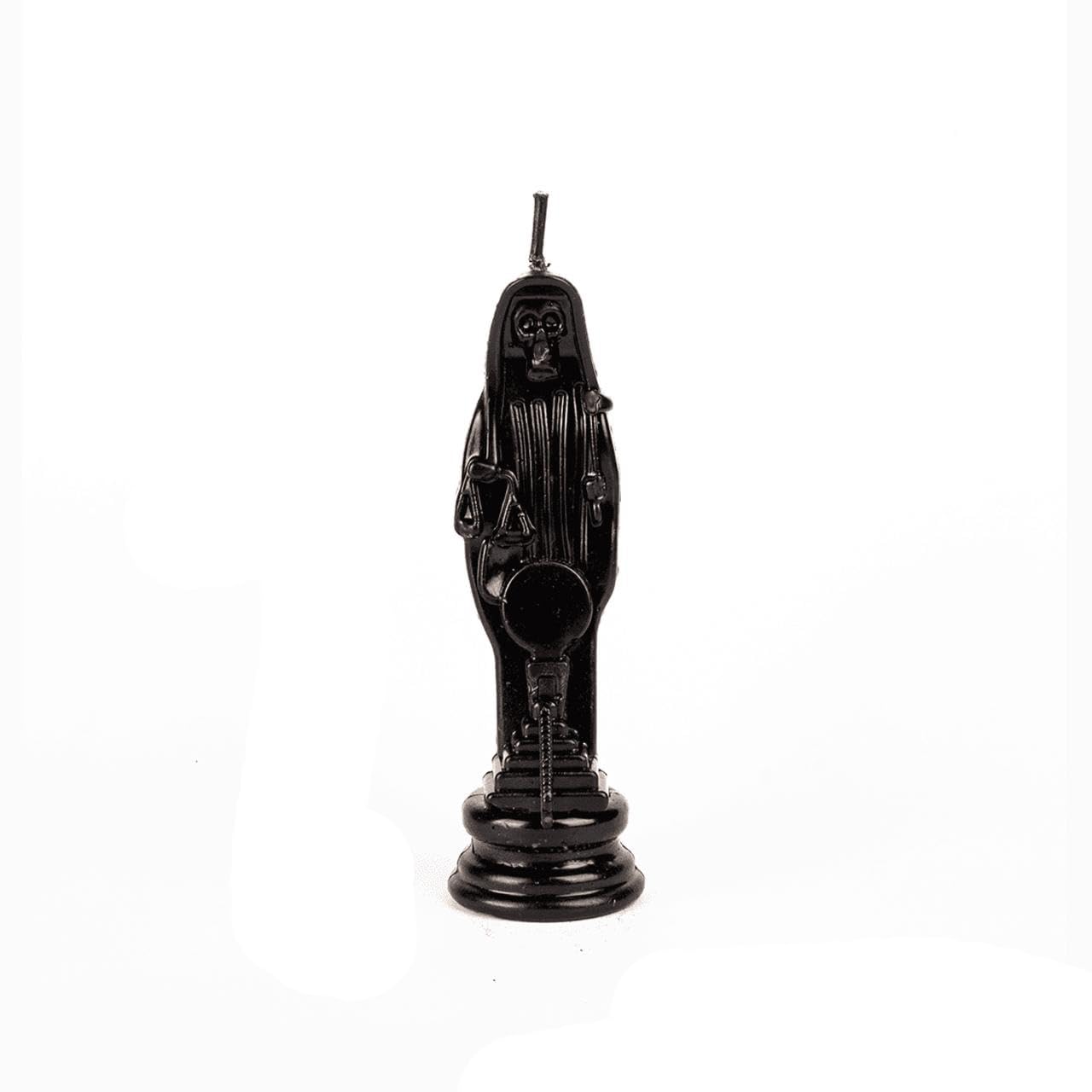 Santa Muerte Figure Candle (Black)