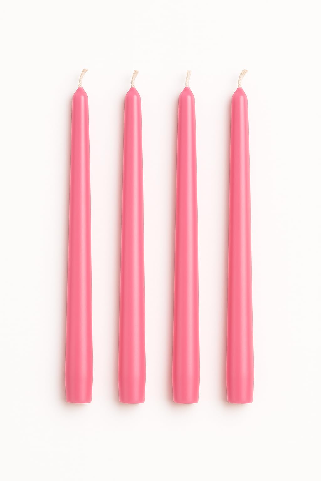 Dinil Pink Taper Candles - 10 Inch Unscented Dripless Smokeless Candlesticks Set of 4 | Perfect for Fall, Halloween, Thanksgiving, Dinner, Wedding and Party Decoration