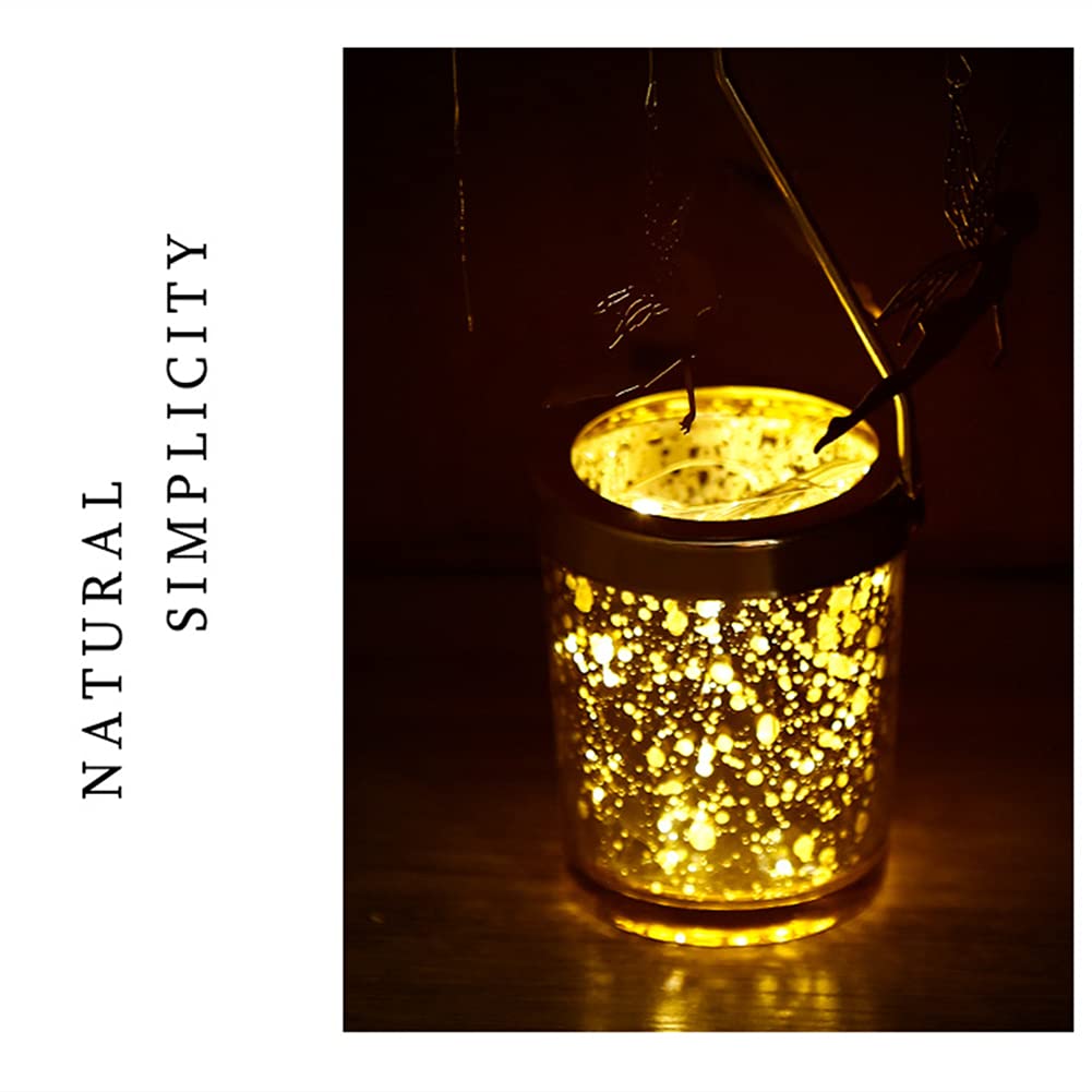 Candle Holders，Rotating Candlestick，Gold Starlight Glass Candle Holder,Restaurant Wedding Christmas Valentine's Day Thanksgiving Wedding Anniversary Birthday Party Table Decoration(Birthday Cake)