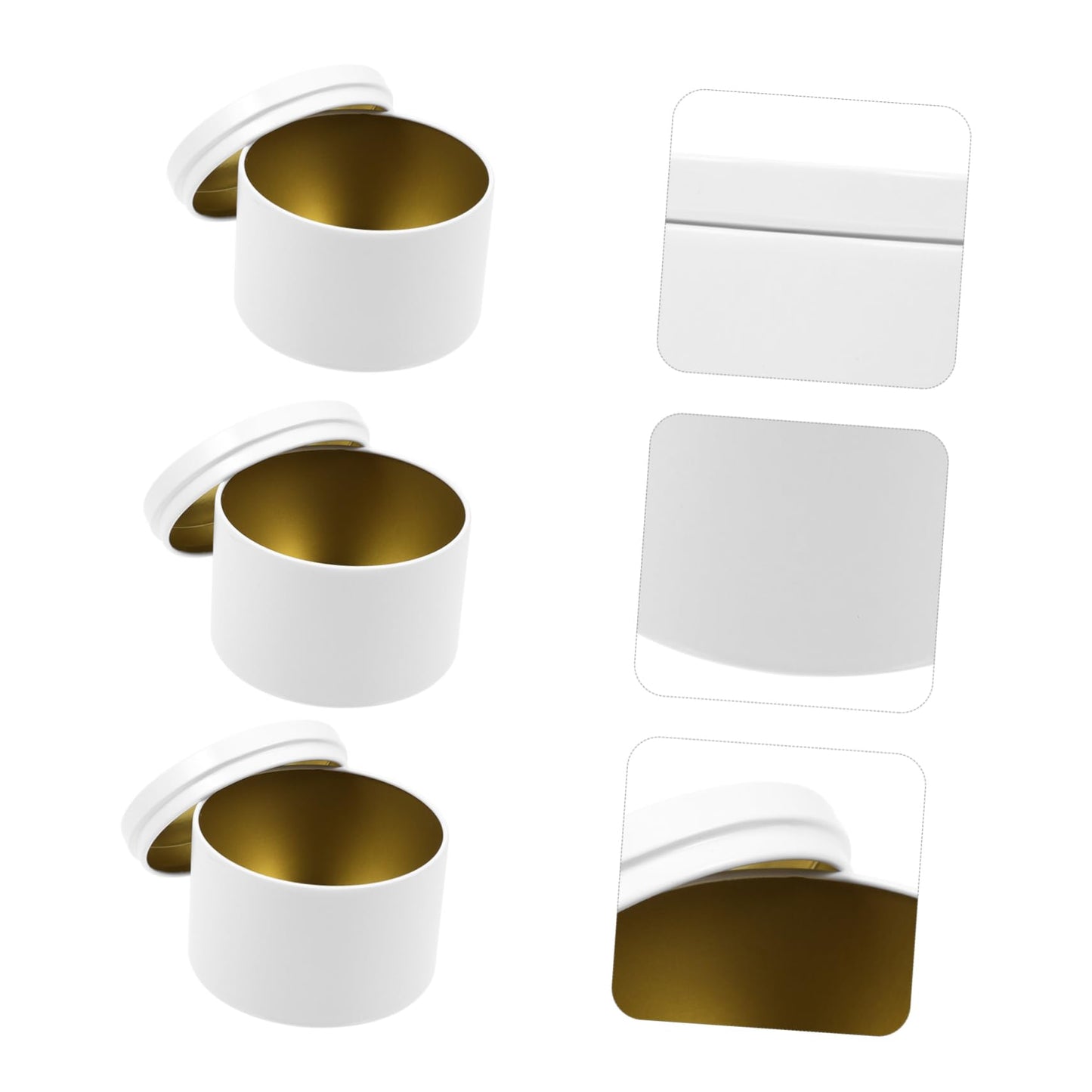 FONDOTIN 3pcs Candle Making Containers Iron Candle Tins Lids Decorative Home Decor for Party