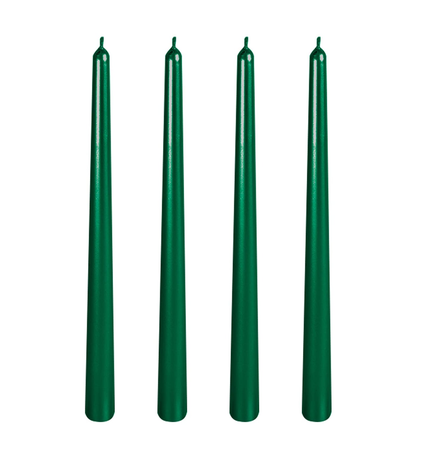10 Inch Tall Spiral Taper Candles, 8 hrs, Tasteless and Smokeless, Long Candlesticks for Home Dinner, Party, Wedding, Halloween, Christmas (4, Green, 25cm)