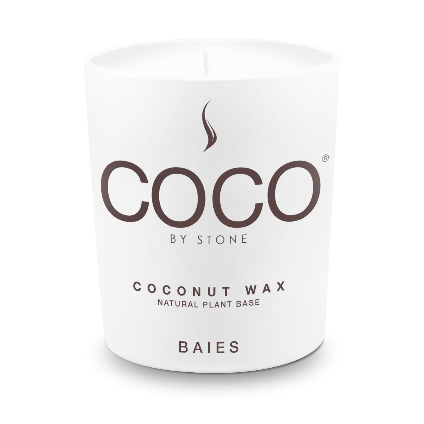 COCO by Stone 11oz Candle, Coconut Apricot Wax Candle for Home (Baies) Home Fragrance Products, 1 Wick Candle, Enhance Indoor Aroma, Vegan & Cruelty-Free, Clean Burning and Hand Poured Candle
