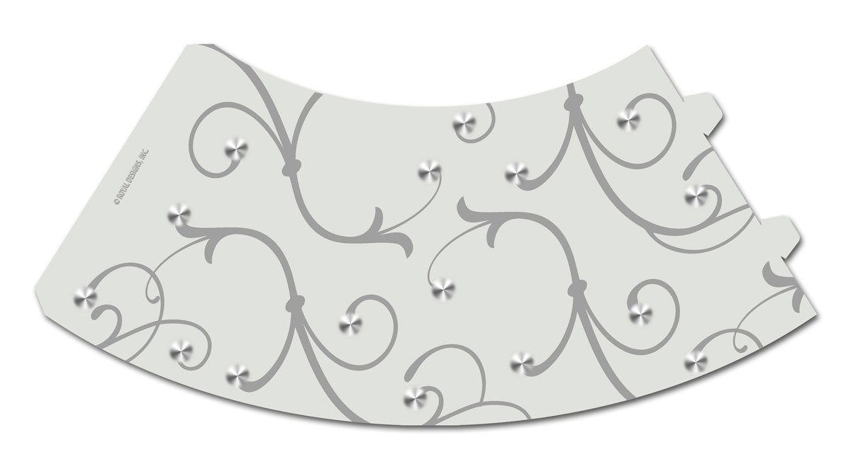Royal Designs Vellum Tea Light Paper Wine Glass Lampshade, Gray Flower, Set of 20 (TLS-1016-20)