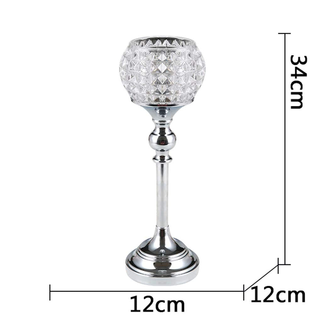 XILIN-1987 Candle Holderss European Table Candle Holder Creative Crystal Candlestick Simple Modern Home Furnishings Decorative Candlestick (Color : C)
