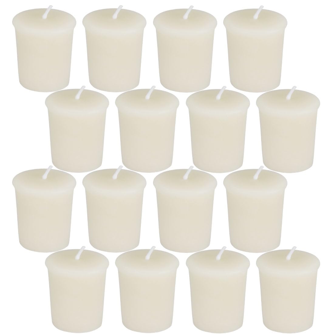 Aglary 16PCS Pure Beeswax Votive Candles, Unscented, Naturally Lightly Honey Scented, 15 Hours Burn Time Each (White)