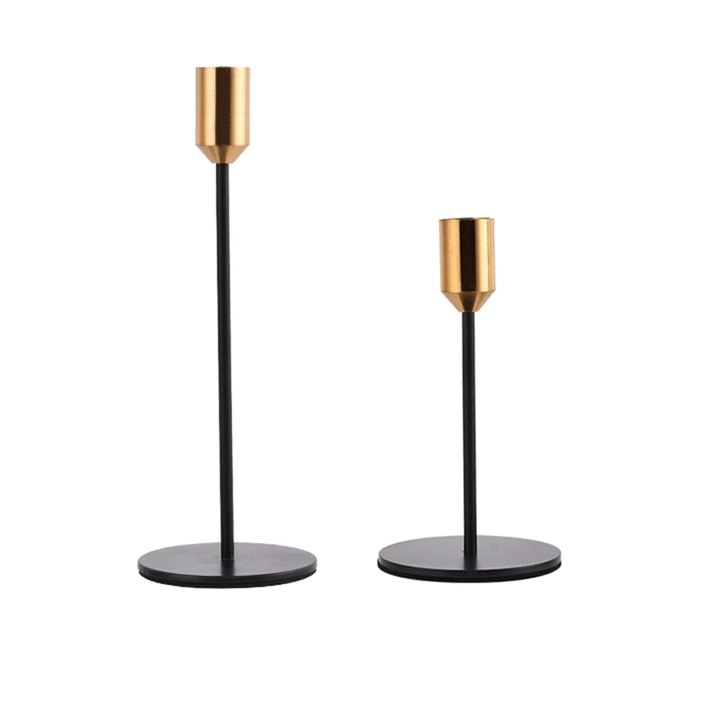 XILIN-1987 Candle Holderss Candlestick Holders Metal Candle Holder,Wrought Iron Taper Candle Holder, Set of 2 Premium Iron Candlestick Holders (Large + Small) Decorative Candlestick