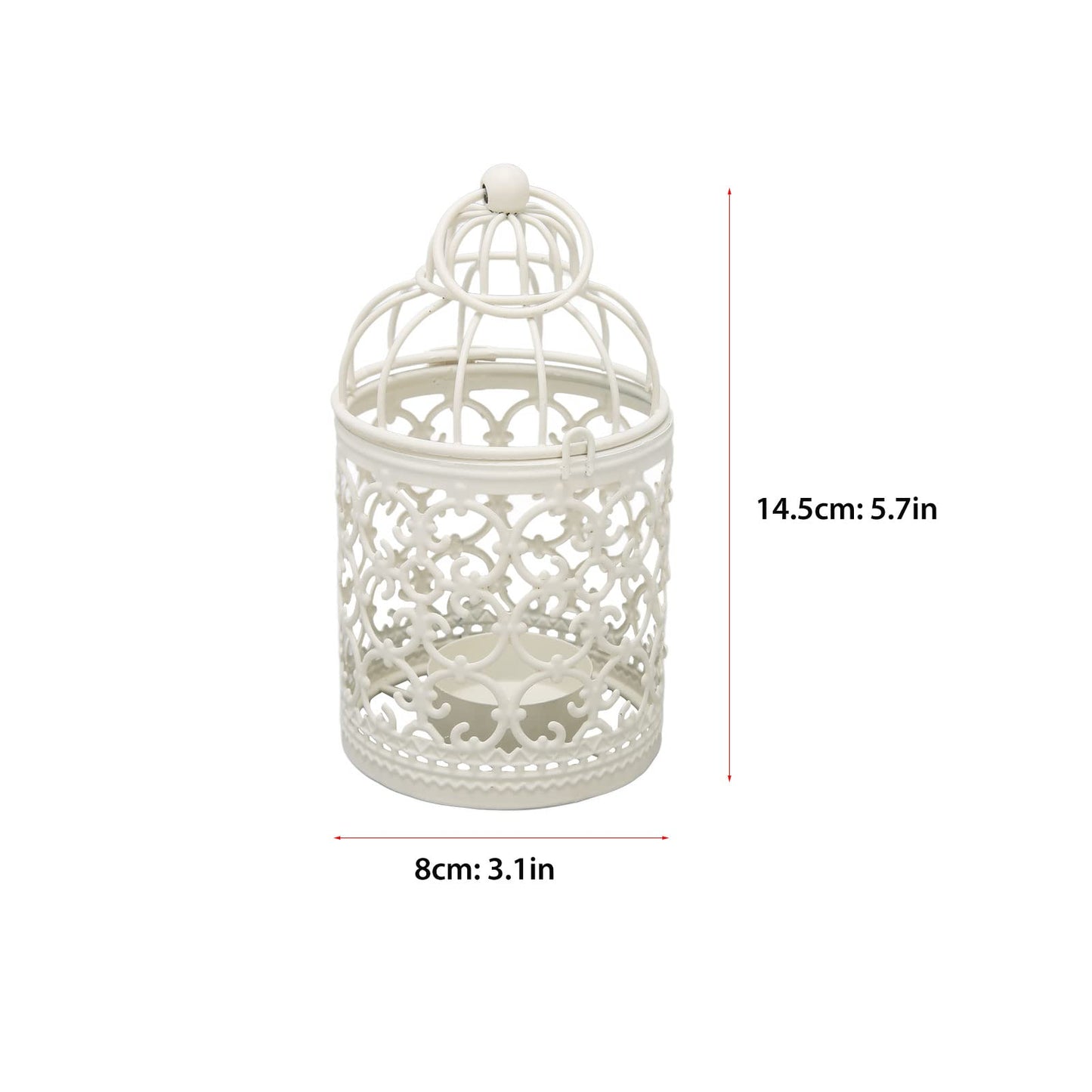 Kuuleyn Mini Small Metal Moroccan Lantern Decorative,Tealight Lantern Hollow Pattern Decorative,Birdcage Candle Holder for Dining Table Wedding Party