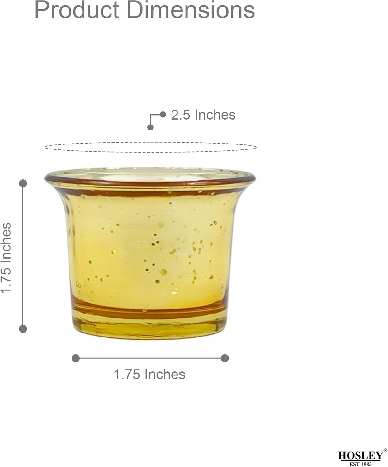Hosley Set of 24 Metallic Gold Finish Glass Candle Tealight Holders Elevate Your Space with Elegant Decor and Timeless Ambiance