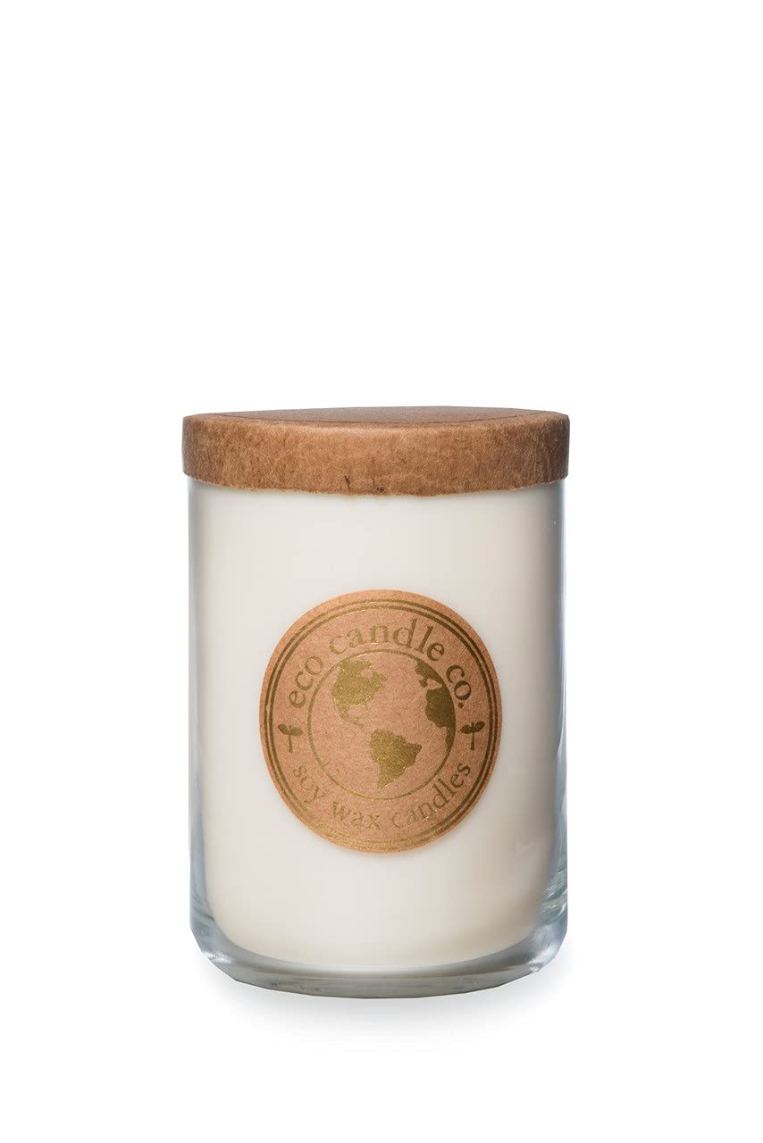 ECO CANDLE CO. Recycled Candle, Sanctuary, 26 oz. - Scents of Black Orchid, Ginger, Cardamom, Lily, Leather, Amber, & Kyara - 100% Soy Wax, No Lead, Kraft Paper Label & Lid, Hand Made