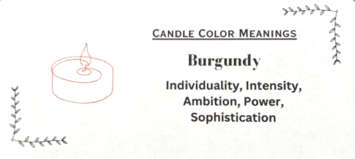 Allnations Candle Co. 100% Beeswax Tealight Candles. 4 to 5 Hours Long Burn Each - for Home, Rituals, Prayer, Party, Room Table Decoration - Unscented - Smokeless -10pcs (Burgundy)