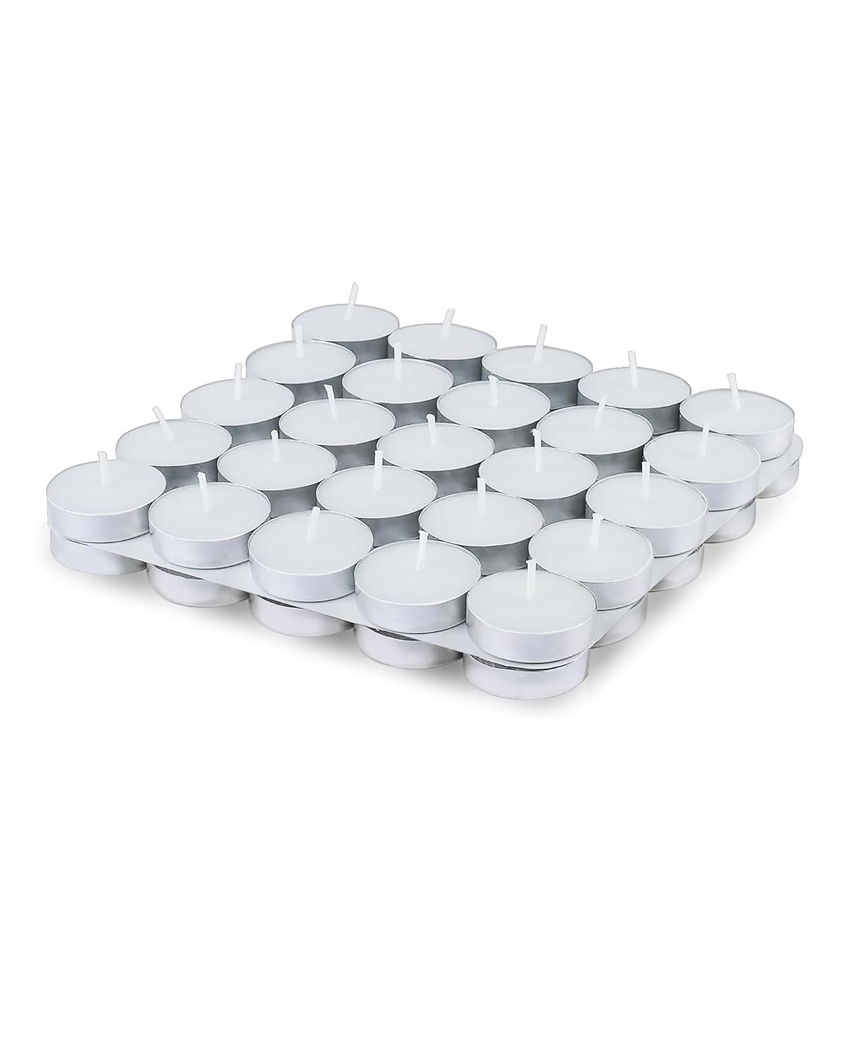 Wax Unscented Tealight Candles Pack of 100 for Diwali Decoration | Long Burning | Smokeless | Candles for Home Decor, Offices, Dining & Special Occasions (Pack of 75 White)