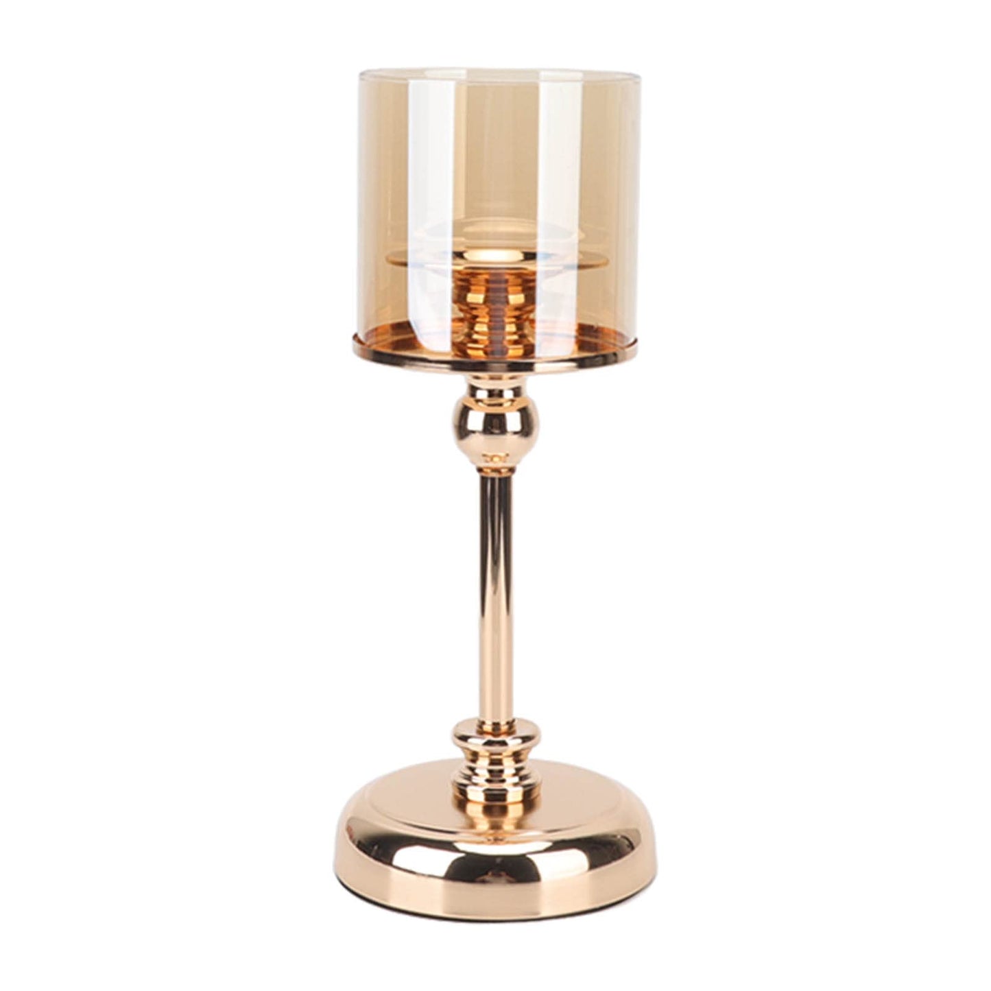 Champagne Gold Candle Holder, Light Luxury French Candlestick Ornament Romantic Candlelight Table Holder for Wedding, Dining Room Decorative Props
