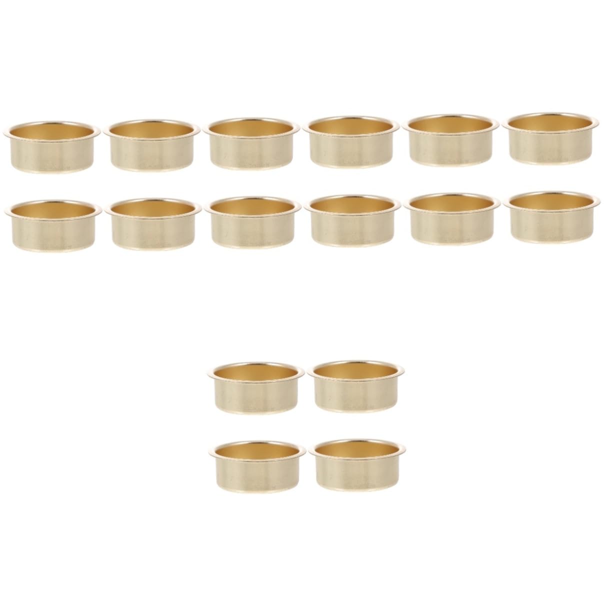 Artibetter 16 Pcs Metal Candle Cup Aluminum Tin Jars Christmas Party Centerpiece Light Candle Tin Tins Halloween Party Supplies Decoration Holders Travel Iron Household