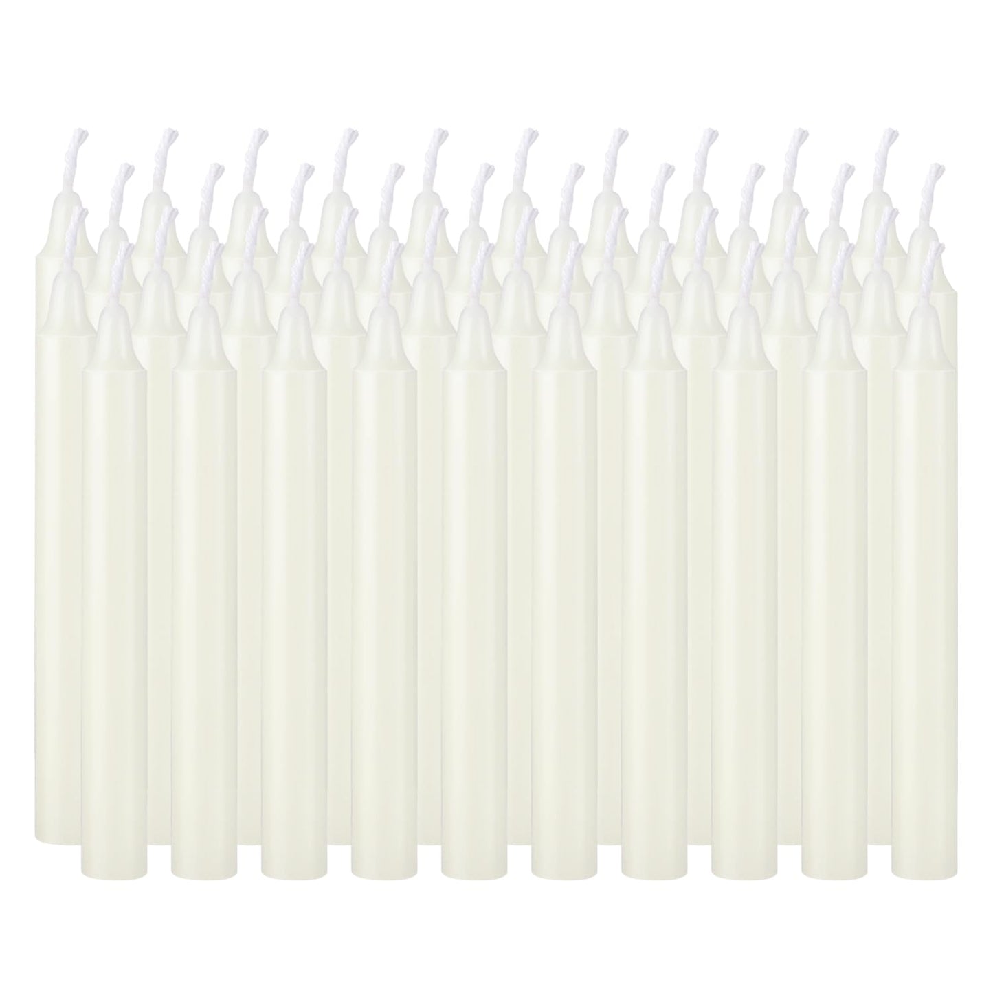YOROXRG Set of 40 Ivory Candles Mini Unscented Taper Candles for Christmas,Household, Wedding, Rituals, Prayer, Birthdays, Meditation, Altar,Party and Home Décor Candlesticks - 4 Inch Tall