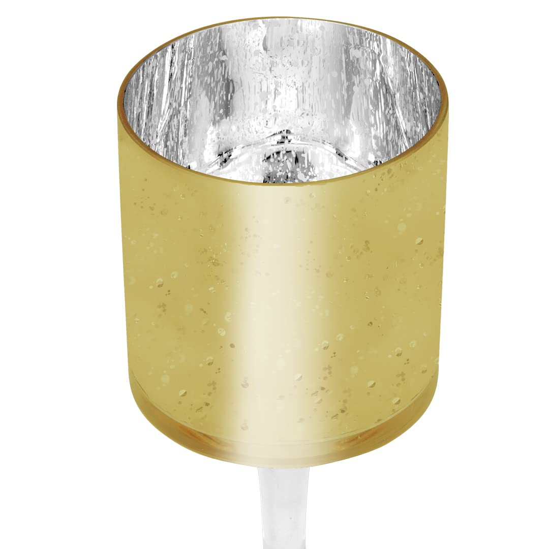 Koyal Wholesale 3Pcs Tall Candle Holder Set of 3 Floating Candle Vases, Stem Candle Holders Gold Glass Floating Candle Holders for Table Centerpiece Tealight Holder Wedding Centerpiece Home Decor