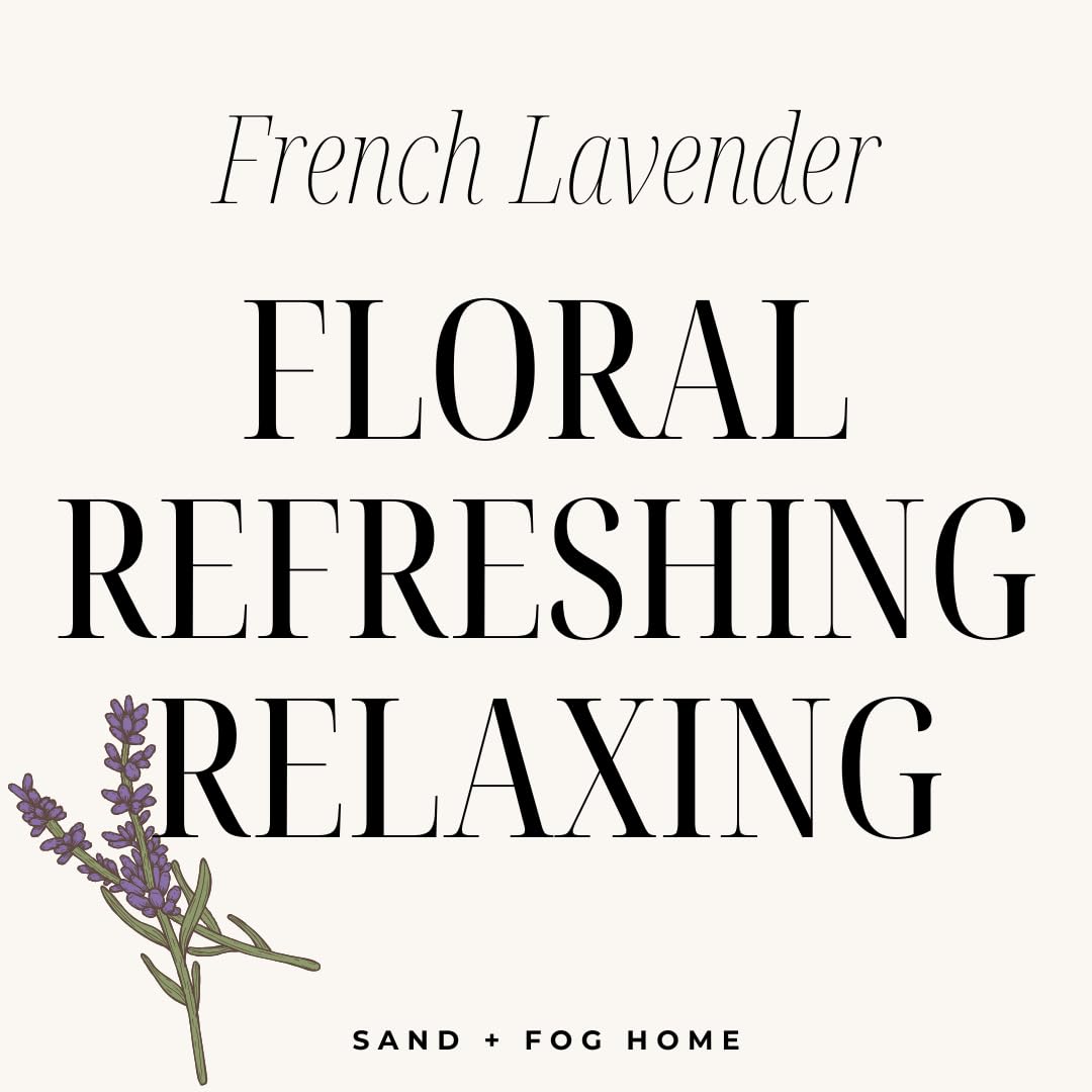 Sand + Paws Scented Candle - French Lavender - Luxurious Air Freshening Jar Candles Neutralize pet Odors and Enhance Home décor – 100% Cotton Lead-Free Wicks - 12 oz