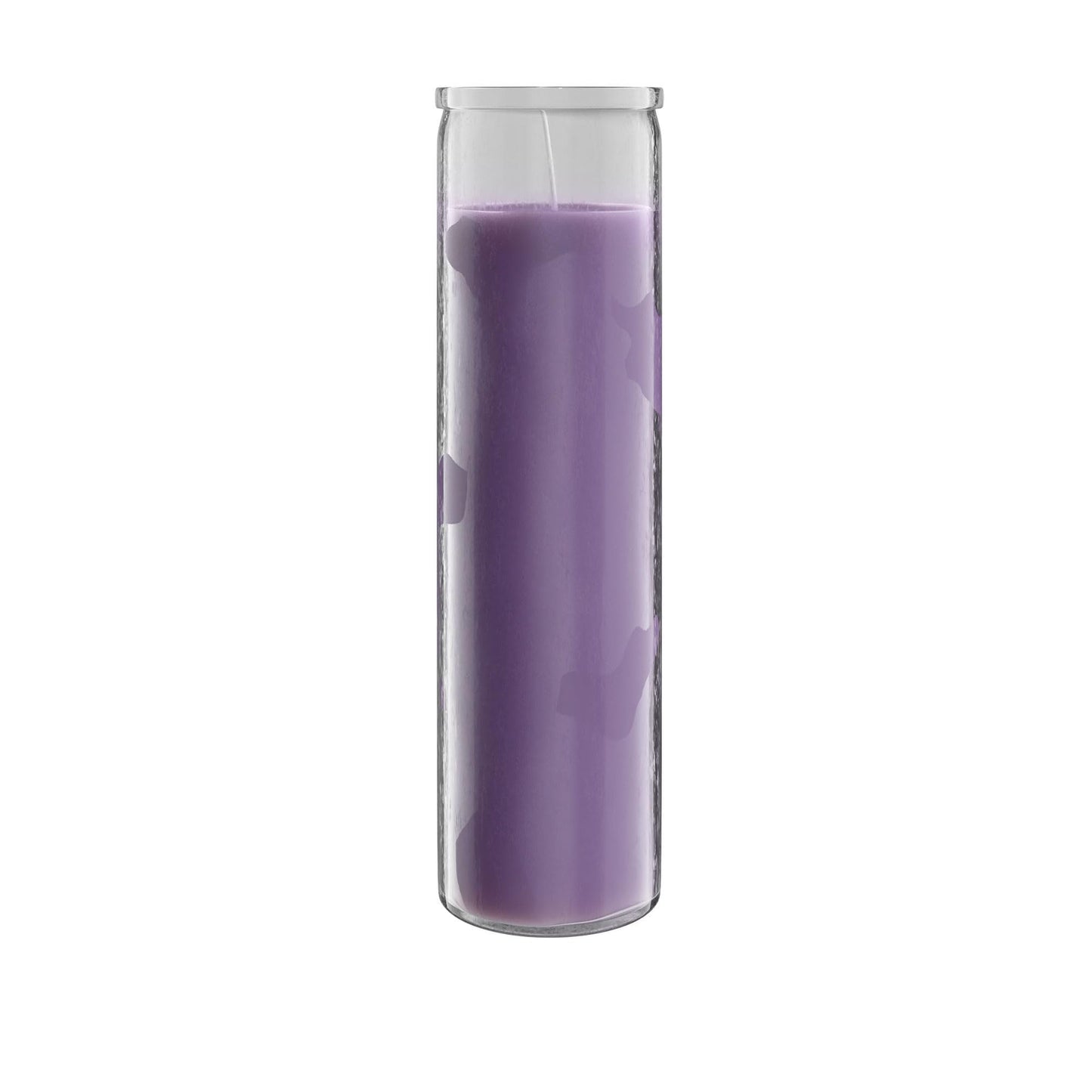 Simply Soson 2x8 inch Purple Devotional Candles in Glass Jar - 1 Piece - 90 Hours – Prayer Candle - Tall Pillar Candles for Religious, Memorials, Party Decor