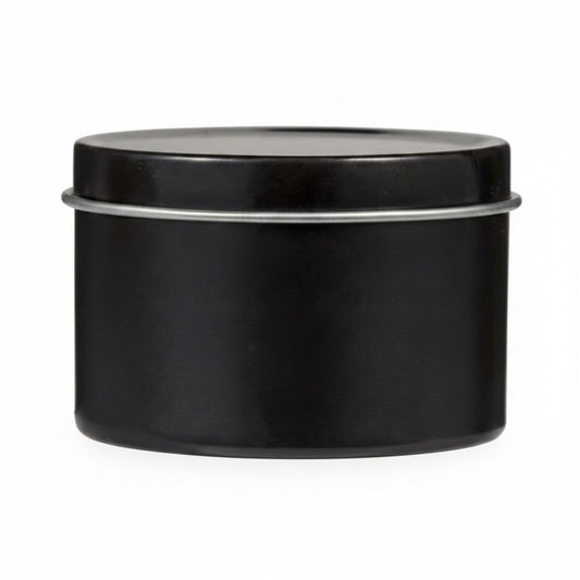 Suclain 50 Pack Black Candle Jars for Making Candles Bulk, 4oz Mini Empty Candle Tins with Lids Heatproof Tinplate Metal Candles Containers for DIY Making, Arts & Crafts, Sample Storage