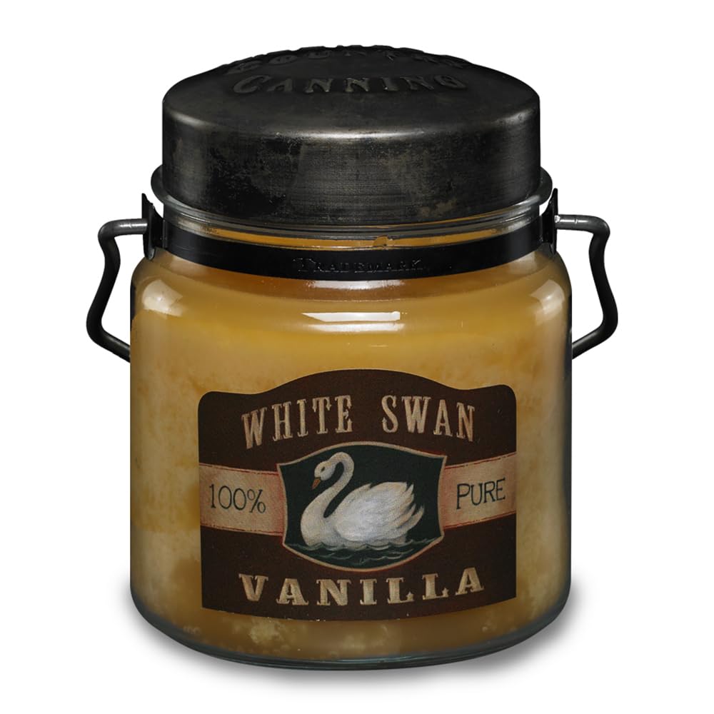McCall’s Candles | French Vanilla | 16 oz Scented Candle | USA-Poured | Vintage Rustic Jar with Carrying Handle | Smooth Creamy French Vanilla Fragrance