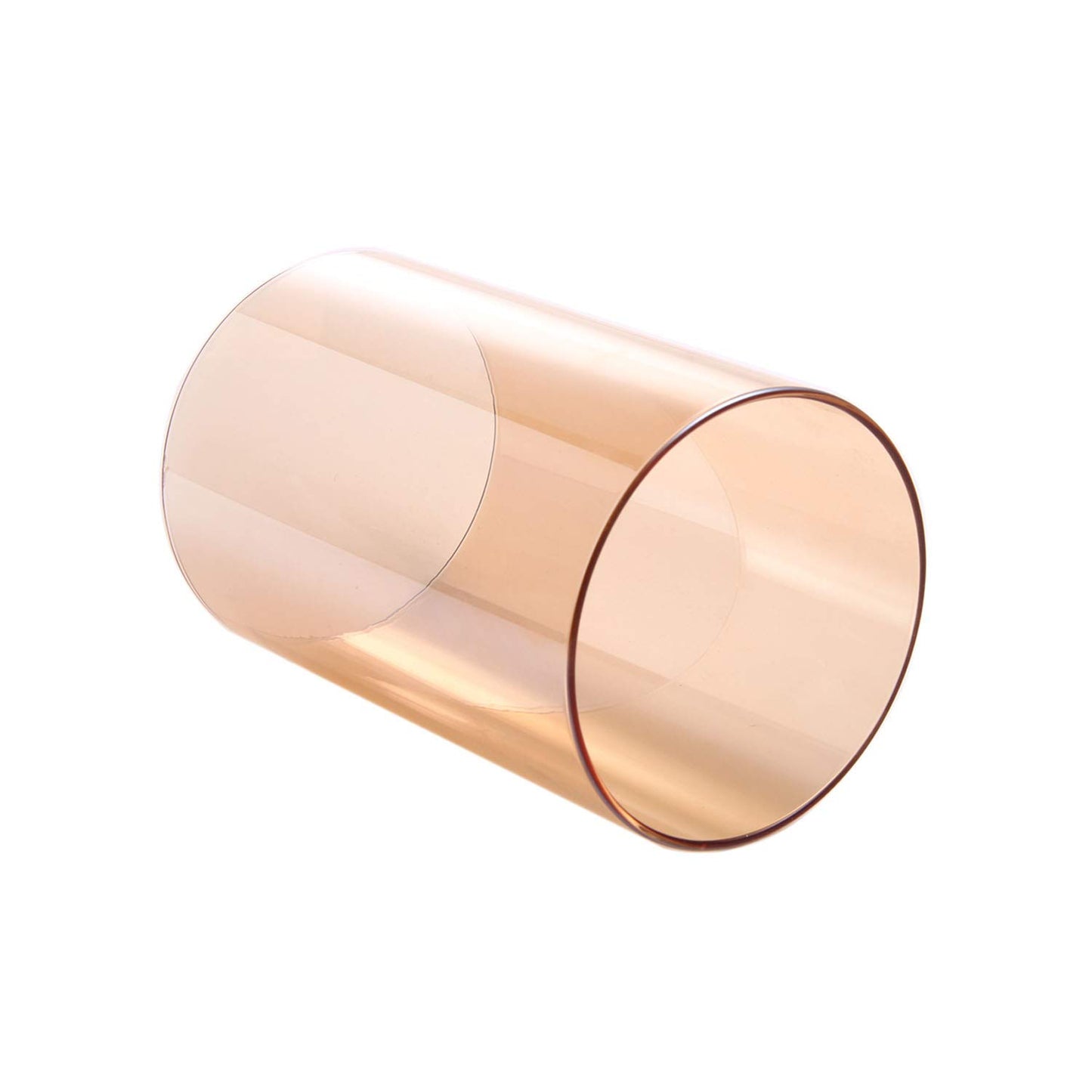KETE Colored Glass Cylinder Candle Holder Bottomless Borosilicate Glass Globe Lamp Shade Replacement (AMBER,4x4)
